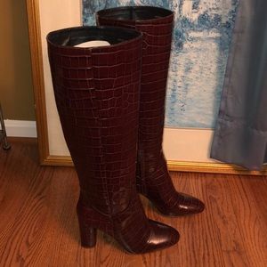 Zara Shoes - Zara Crocodile Print leather boots Zara Shoes - Zara Crocodile Print leather boots